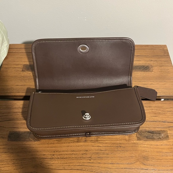 LIKE NEW Coach Dinky Shoulder Bag Leather Silver/Maple 2 Straps CW641 - Picture 9 of 11